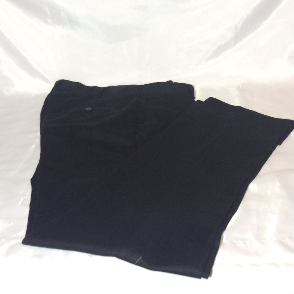 Perry Ellis Portfolio Men Black Dress Pants 32x32 Zip Pockets